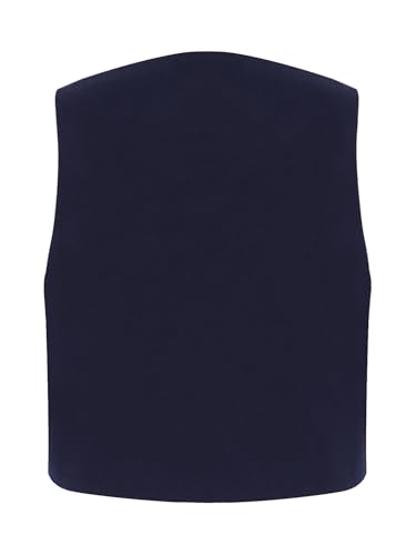 Boys Formal Suit Vest, U Neck & Sleeveless, 3 Button Single Breasted Closure & Color Block2
