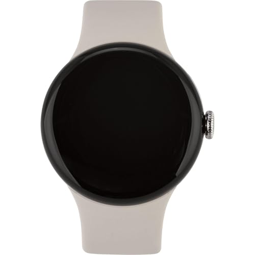Image of Google Pixel Watch 3 (45 mm) - Android smartwatch with heart rate tracking, advanced running from Fitbit, fitness insights, 24-hour battery - Polished Silver Aluminium Case - Porcelain band - Wi-Fi
