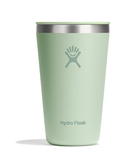 HYDRO FLASK - Tumbler - Vaso Térmico 473 ml (16 oz) con Tapa a Prueba de Derrames Cerrable - Acero Inoxidable de Doble Pared con Aislamiento al Vacío - Aloe