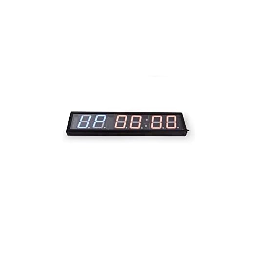 AMAYA SPORT Cronometro Pared, Temporizador LED para Gimnasio y Piscina con Control Remoto, Reloj y Medidor de Temperatura, Programas de Intervalos, Pitido de Inicio y Final