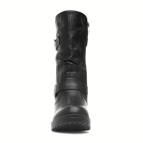 Lilley Womens Black Buckled Calf Boot - Size 6 UK - Black - Image 2