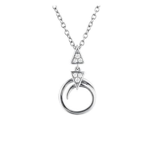 Collier en or 9K pour femme pendentif cercle moissanite idéal pour toutes les occasions