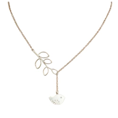 Collier croix argent à chaîne réglable et pendentif oiseau robuste