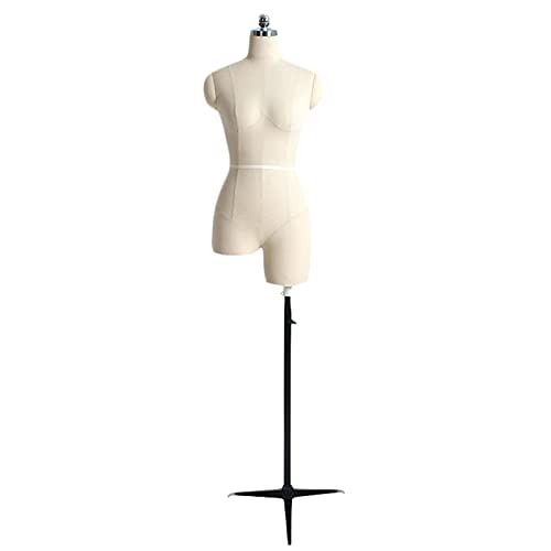 Professionelle Weibliche Schaufensterpuppe Torso Body Dress Form Mit Rundem Ständer Flexible Hände Für Kleidung Schmuck Display Metall (Silber