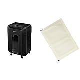 Fellowes Autofeed Aktenvernichter, AutoMax 90M, Minicut (P4) & Amazon Basics - Schmiermittelblätter für Aktenvernichter, 12er-Pack Automatisch, Mikroschnitt, Weiß