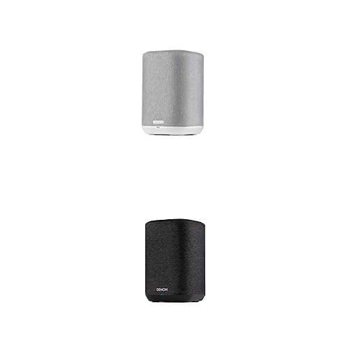 Denon Home 150 Wireless Speaker Black and Denon Home 150 Wireless Speaker White with HEOS Alexa Built-in AirPlay