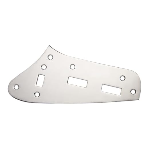 KAISH Placa de control superior de estilo vintage para guitarras Jaguar vintage, cromada