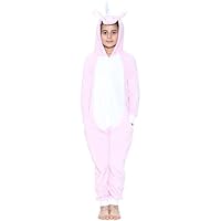 Kids Fleece A2Z Onesie One Piece Animal Pyjamas - E.Soft Unicorn 925 Baby Pink 11-12
