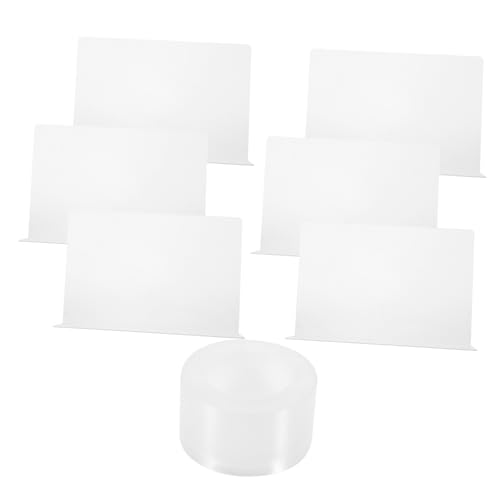 SOLUSTRE 1 Set Clear Plastic Shelf Dividers Self Adhesive Storage Organizers for Closet Cabinet Supermarket Shelves Easy Installation for Clothing Shoes Accessories
