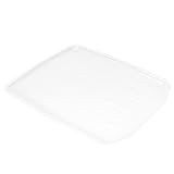 Kitchen Details Countertop Draining Tray | Dimensions: 18'x 15'x 1'| Designed for Stand Alone Dish Racks | Durable | Prevents Water Build Up | White