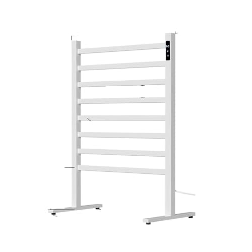 Porte-serviettes chauffant autoportant blanc 220V avec minuterie intégrée - 2