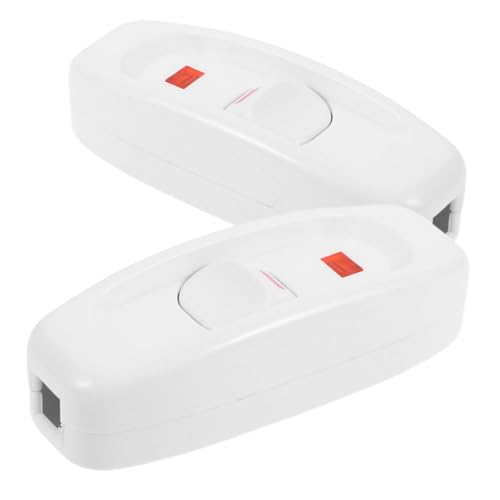 Toddmomy Variateur de Lumière LED pour Lampe de Chevet et Murale Lot de 2 Interrupteur à Bouton-Poussoir Rétro avec Témoin Lumineux 250V 10A Remplacement...