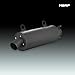 MBRP AT-6508SP ATV Straight Core Slip On Muffler Exhaust, Moderate Sound, Black Coated Aluminized Steel, Fits Polaris Scrambler 500 2X4 2001-2006