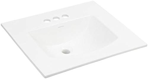 21" x 18.88" EZfix Rectangular Drop-In Basin - White