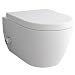 Produktbild Alpenberger Toilette | WC mit Bidet Funktion | Hänge WC Spülrandlos | WC Sitz mit Absenkautomatik | Taharet WC | Dusch WC Set für Intimdusche | Klo mit Armatur | Wand WC Passend Geberit (7150 U)