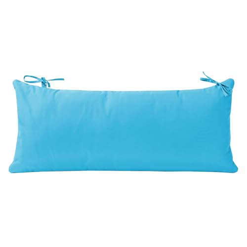 CTLAMK Outdoor Hammock Pillow Waterproof 100% Cotton Extra Large Hammock Pillow for Hammock Patio Furniture Camping with Ties 39.4 x 20.5 x 6 Inches Teal