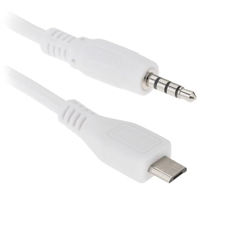 Aukson I57 Adaptateur audio Micro USB vers jack 3,5 mm 50 cm – Câble de connexion AUX pour casque, haut-parleurs, autoradio et système audio – Câble audio...