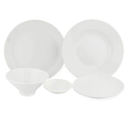 【日本製】Bom Dia 美濃焼 食器5点セット (ホワイト)の商品画像（Amazon）