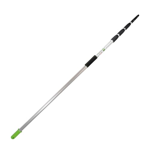 Axis Line | Profi Teleskopstange 6 Meter | 6 Stangen wählbar 1,7/3 /4/4.5/6 Meter | Profi Edition mit Gleitstein + Grip Protector | Reinigen von Glas Fenster Terassendach Solar (6 M)
