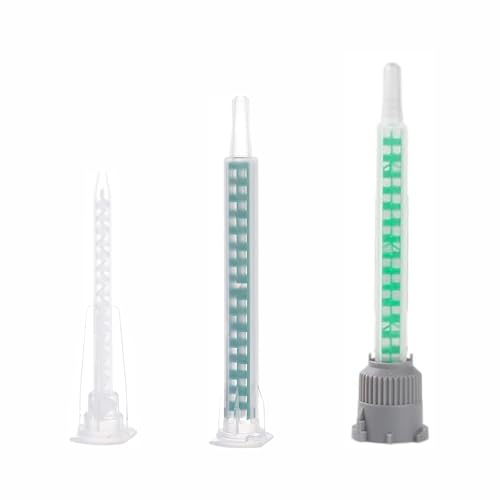 200 tubos mezcladores adhesivos de plástico AB, 83 mm, boquilla mezcladora estática, punta de tubo para aplicador de pistola adhesiva, mezclador estático, resina de plástico