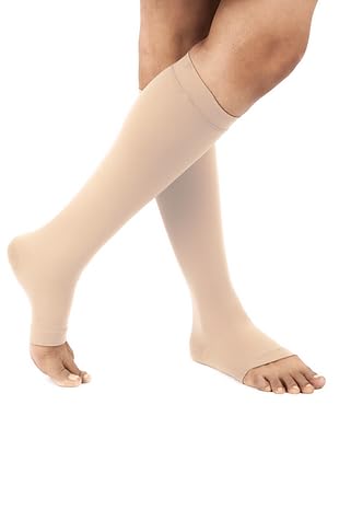 FederFlex Class 2 Cotton Compression Stockings - Open Toe | Knee Length|-image-17