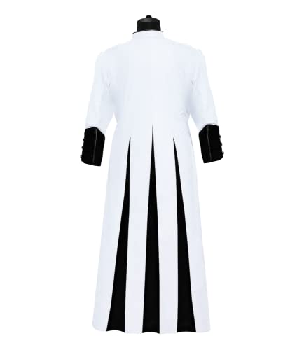 CosplayDiy Men's Single Breasted Clergy Robe Preacher Cassock Robe Pulpit Liturgical Vestment2
