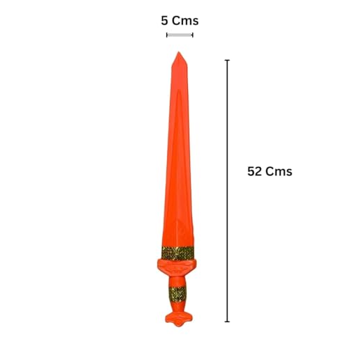 Vidhyapati Plastic Weapon Role Play Toy for Kids | Smooth Edges Activity Toy. (1-Khanjar/1-Talwar (Combo - 2 Pcs))