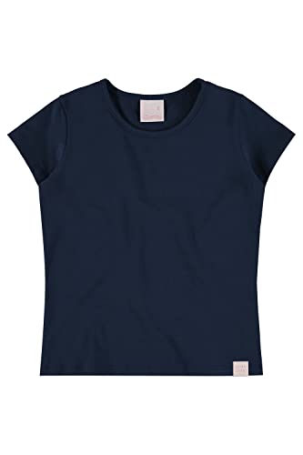 Blusa Básica Para Menina, Quimby, Meninas, AZUL ESCURO, 6
