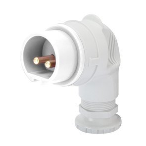 Gewiss GW60129 Fiche mâle 32A IP44 connecteur électrique coudé 90°