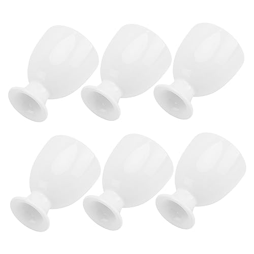 SOLUSTRE 6-piece Ceramic Egg Trays Hotel Egg Cups Breakfast Holders Easy Wash Smooth Surface