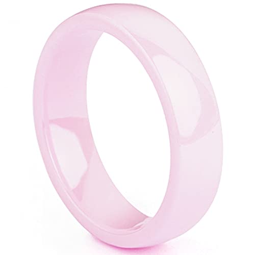 Jude Jewelers 8mm Width High Polished Classic Simple Plain Dome Style Ceramic Wedding Band Ring