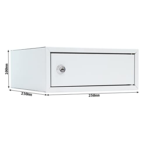 Rottner Wertfach Home Case 1, Zylinderschloss mit 2 Schlüssel, Lichtgrau, BxH 250x100 mm