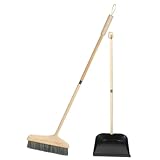 Balais de maison pour balayer l'intérieur - ✅✅le balai et la pelle à poussière peuvent vous aider à collecter les déchets dans les coins étroits pour votre commodité. cet ensemble pelle à poussière et balai est conçu pour être robuste pour une utilisation prolongée. manche de pelle/balai en acier inoxydable, pelle à poussière et poils de balai épais.