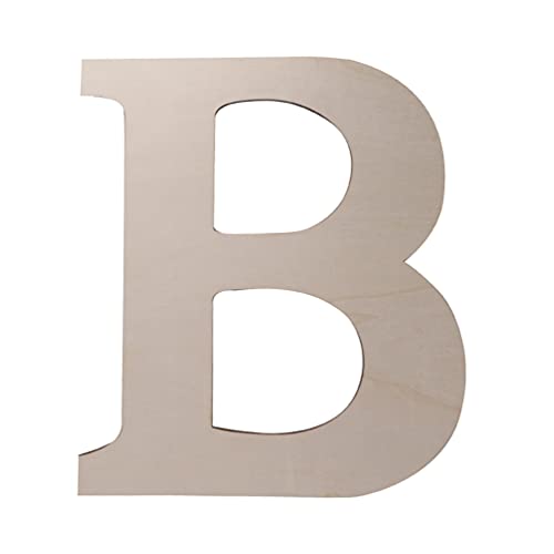 Focal20 Lettres grecques en bois brut de 27,9 cm pour loisirs créatifs, lettres en bois, lettres de l'alphabet en bois, pièces d'artisanat pour décoration d'affichage à faire soi-même (B) Cover