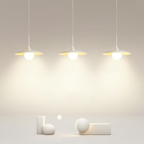 Lustre salle à manger blanc à vis E27 suspension métal
