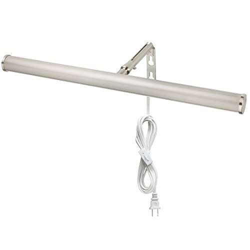 Maxxima 14 In. Led Picture Light W/Brushed Nickel Finish, 200 Lumens, 3000K Warm White, Integrated Led Display Wall Light W/On/Off Switch #TOP5