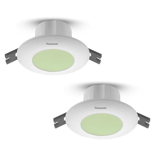 Image of Panasonic 5 Watt LED Deep Junction Downlighter, LED Downlight with 85mm Cut Out, BIS & ROHS Certified, 4KV Surge Protection, Green Light (PDLM3405G-2)