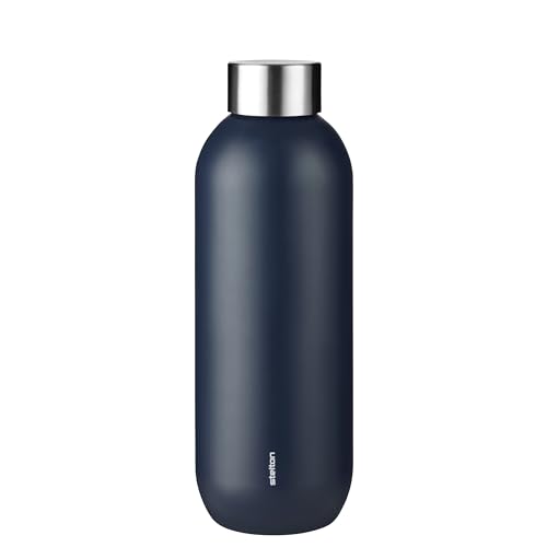 Stelton Isolierflasche Keep Cool, Edelstahl, Kunststoff, Soft Deep Ocean, 600 ml, 355-19