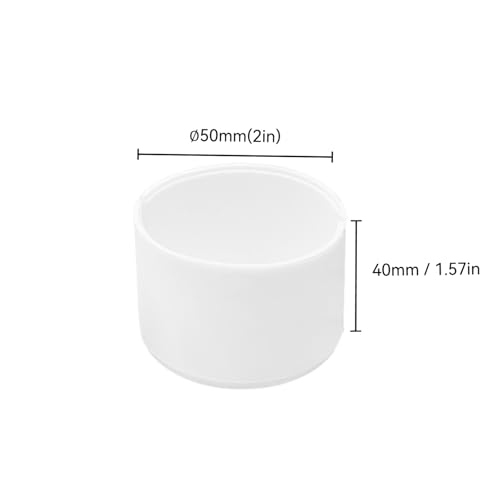 Image of 4Pcs Rubber End Caps ID 50mm (2 inch) White Flexible Protective Caps Soft Elastic Dustproof Cover for Rod Tube Screw Bolt