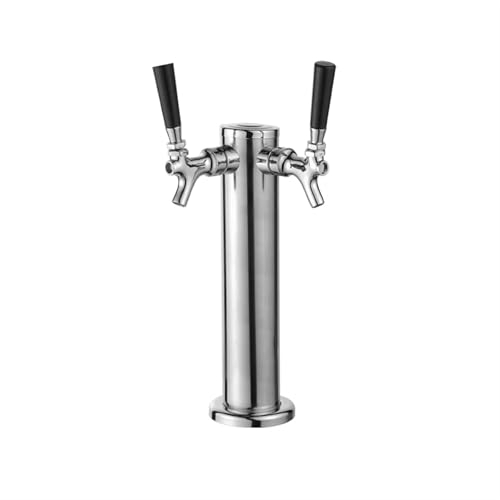 Tirador De Cerveza Para Casa Torre de cerveza de columna bidireccional, dispensador de cerveza, torre de cerveza de Material de acero inoxidable, grifo de latón for barra o dispensador de cerveza