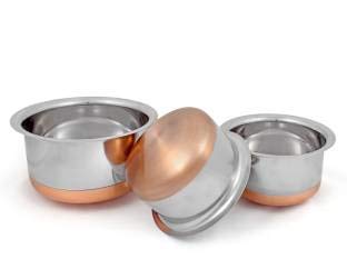Buy Kitchen Krafts Stainless Steel Copper Bottom Tope Cookware Set ...