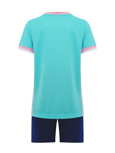 Kids 2 Piece Sport Outfit Boys Football and Basketball Training Suit Shorts and T-Shirt Set Activewear4