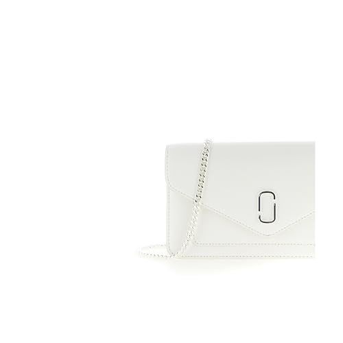 MARC JACOBS Women's The Longshot Chain Wallet, White, White, Einheitsgröße4