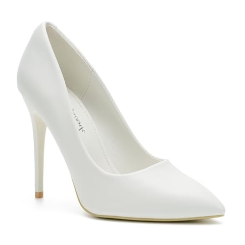 Image of Womens High Heels 4 Inch Closed Pointed Toe Pumps Stiletto Heels for Women Dress Sexy Wedding Pumps