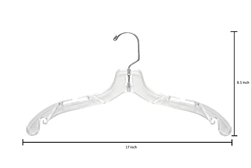 Clear Hangers 12 Pack Shirt Hangers Clear Plastic Hangers Crystal For Clothes Hangers - Hangers Space Saving Heavy Duty - Durable Shirt & Coat Hangers Closet Hangers Dress Hangers #TOP2