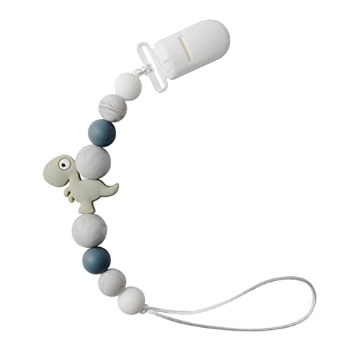 Clipes de chupeta, Clipe de manequim de silicone Dino Baby, Suporte unissex Binky Paci para bebês me