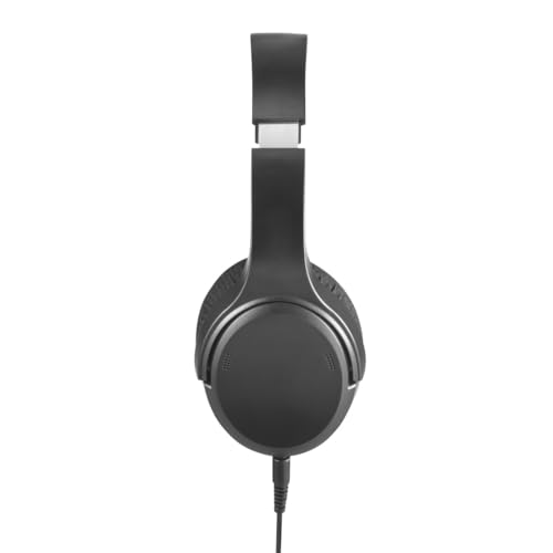 Hama TV Kopfhörer mit Kabel 6 m (verstellbarer Over-Ear Kopfhörer für Fernseher, Kopfhörer mit Lautstärkeregelung separat links/rechts, ideal für Senioren und Hörgeschädigte, 3,5 mm + 6,35 mm) schwarz