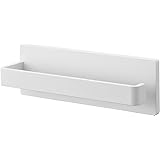 山崎実業(Yamazaki) 【 石こうボードピンセット・木ネジ 付属 】 石こうボード壁対応 タオルハンガー Ｗ18 ホワイト 約W18×D5×H6cm プレート Plate タオル掛け 石こうピン付き 簡単取付 3397