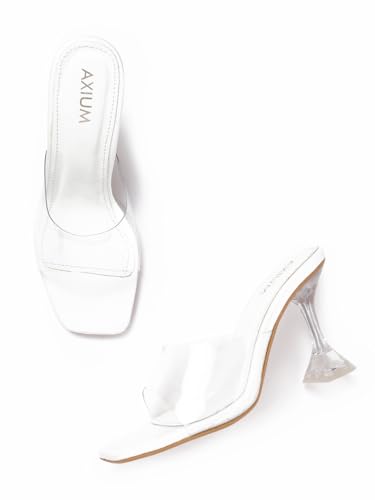 Image of AXIUM Transparent (Clear) Hourglass Heels, 3.5Inch