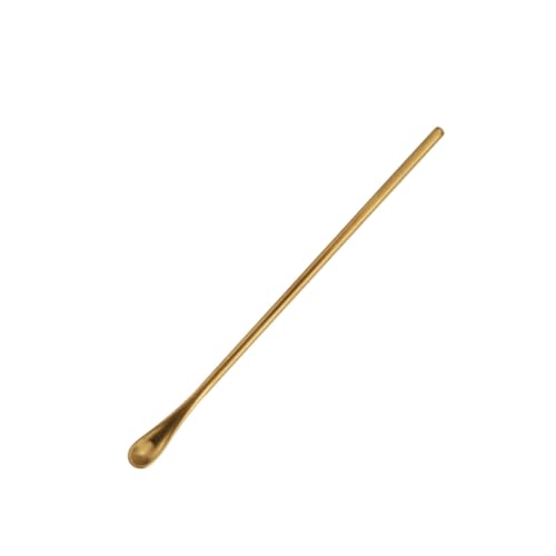 Operitacx Cuchara de Acero Inoxidable Dorada para Café y Postre Acabado Pulido Brillante, Diseño Simple y Elegante, Adecuado para Cocina y Bares